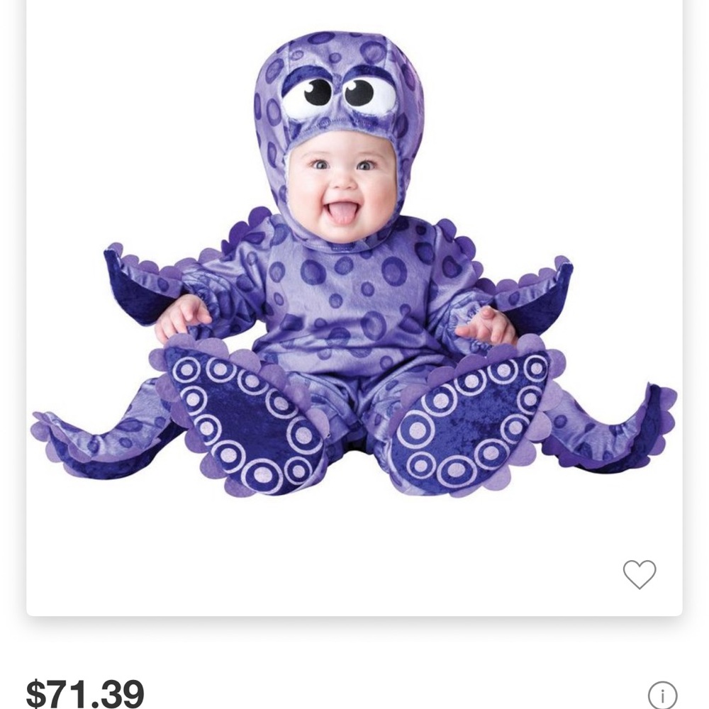 Source Unknown Purple Octopus Kids Costume